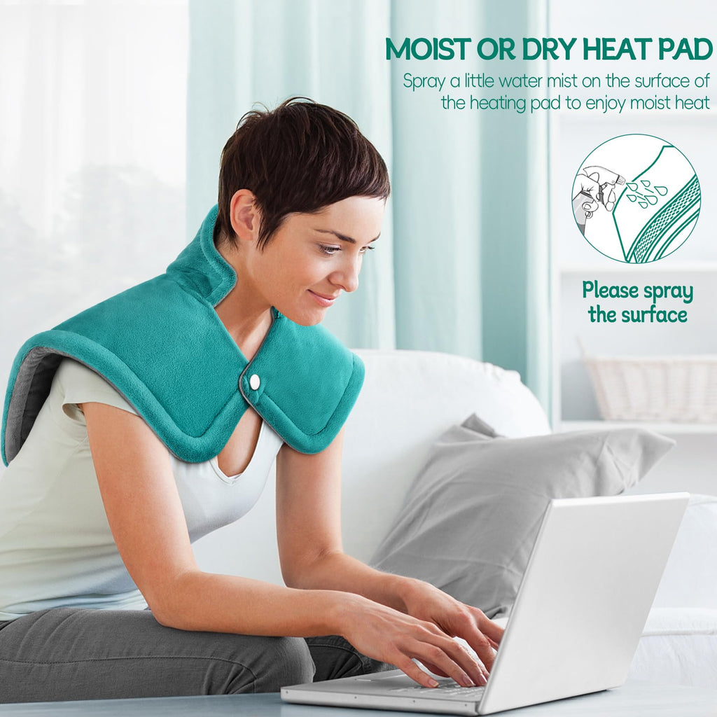 IZZUBIZ Mothers Day Gifts for Mom from Daughter Son, Neck Shoulder Heating Pad Gift for Wife, Fathers Day Dad Gifts, Electric Weighted Heat Pads for Back, Cramps and Leg, Gifts for Women Men Christmas