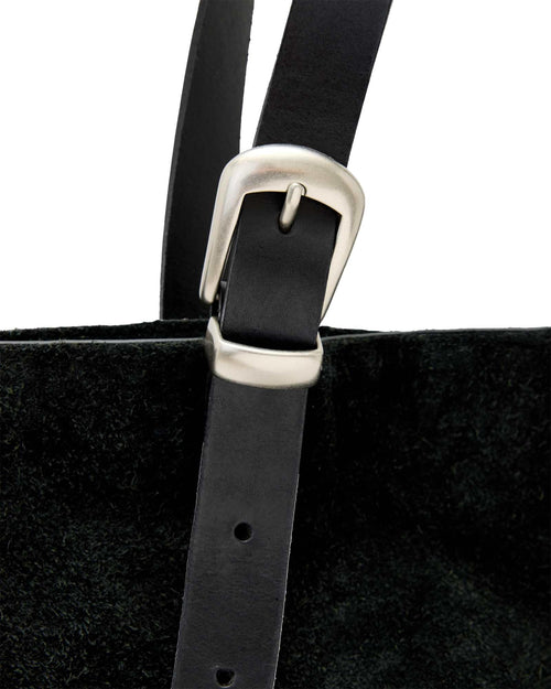 AllSaints Haven Suede Tote Black One Size