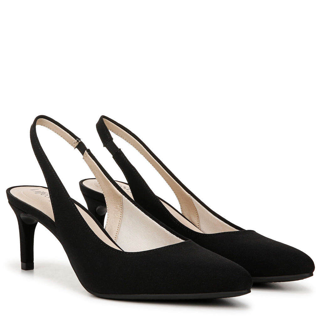 LifeStride Womens Annalise Pump Black Micron 8 W