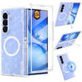 Shecaset for Galaxy Z Fold 8 Ultra Case,[Compatible with MagSafe][Built-in Screen Protector][Kickstand],Hard PC Hinge Protection Slim Fit Shockproof Case for Samsung Galaxy Z Fold 8 Ultra,All Glitter