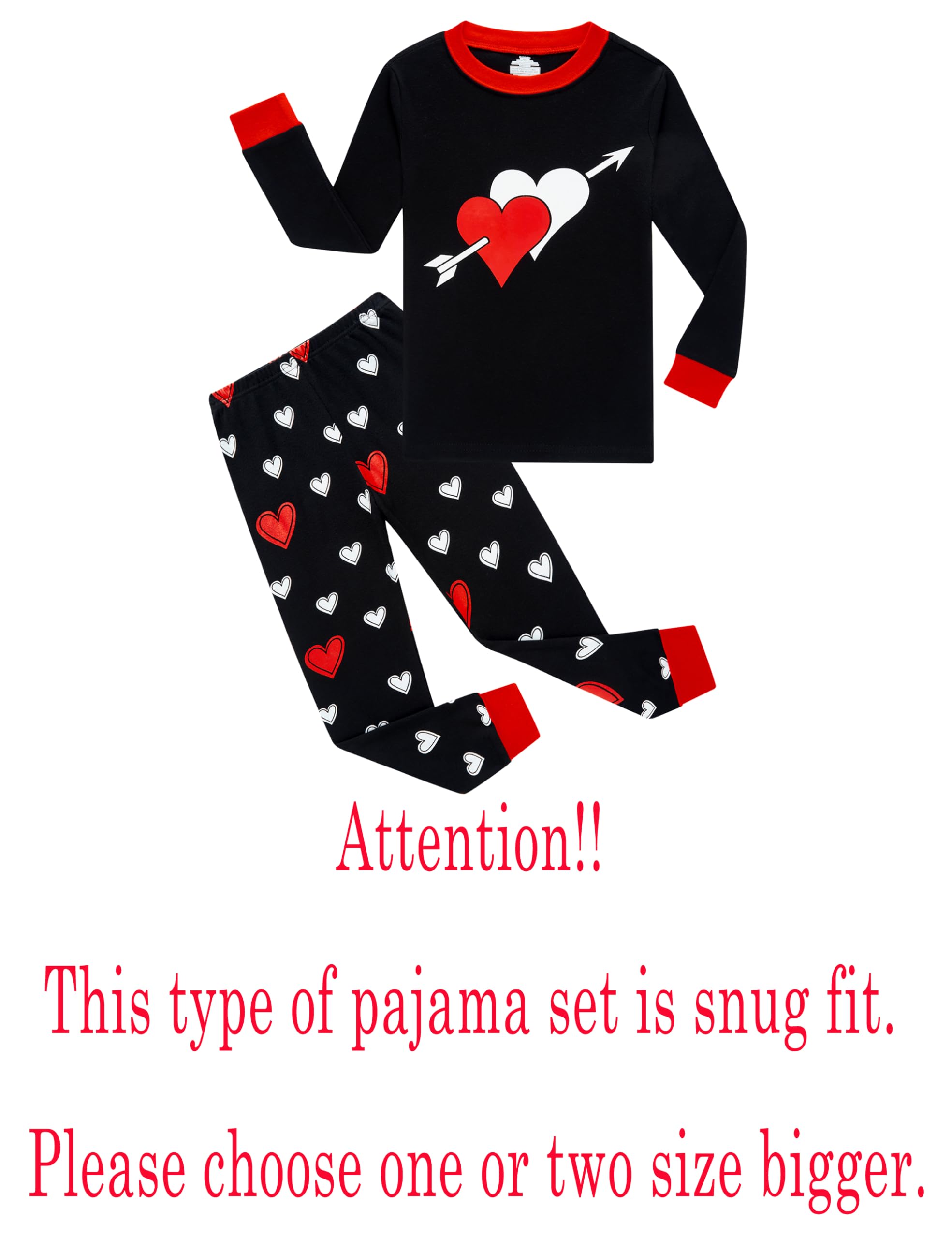 Family Feeling Baby Girls Pajamas Long Sleeve Cotton Boys Love Pyjamas Toddler Kid Pjs Size 18-24 Monthes