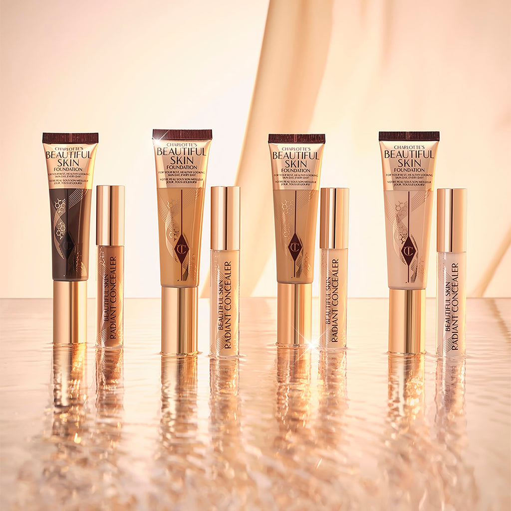 Charlotte Tilbury Beautiful Skin Medium Coverage Hydrating Foundation - Buildable Liquid Makeup for Instant Glow, Plumping Hydration & Lasting Skincare Benefits - 3 Cool