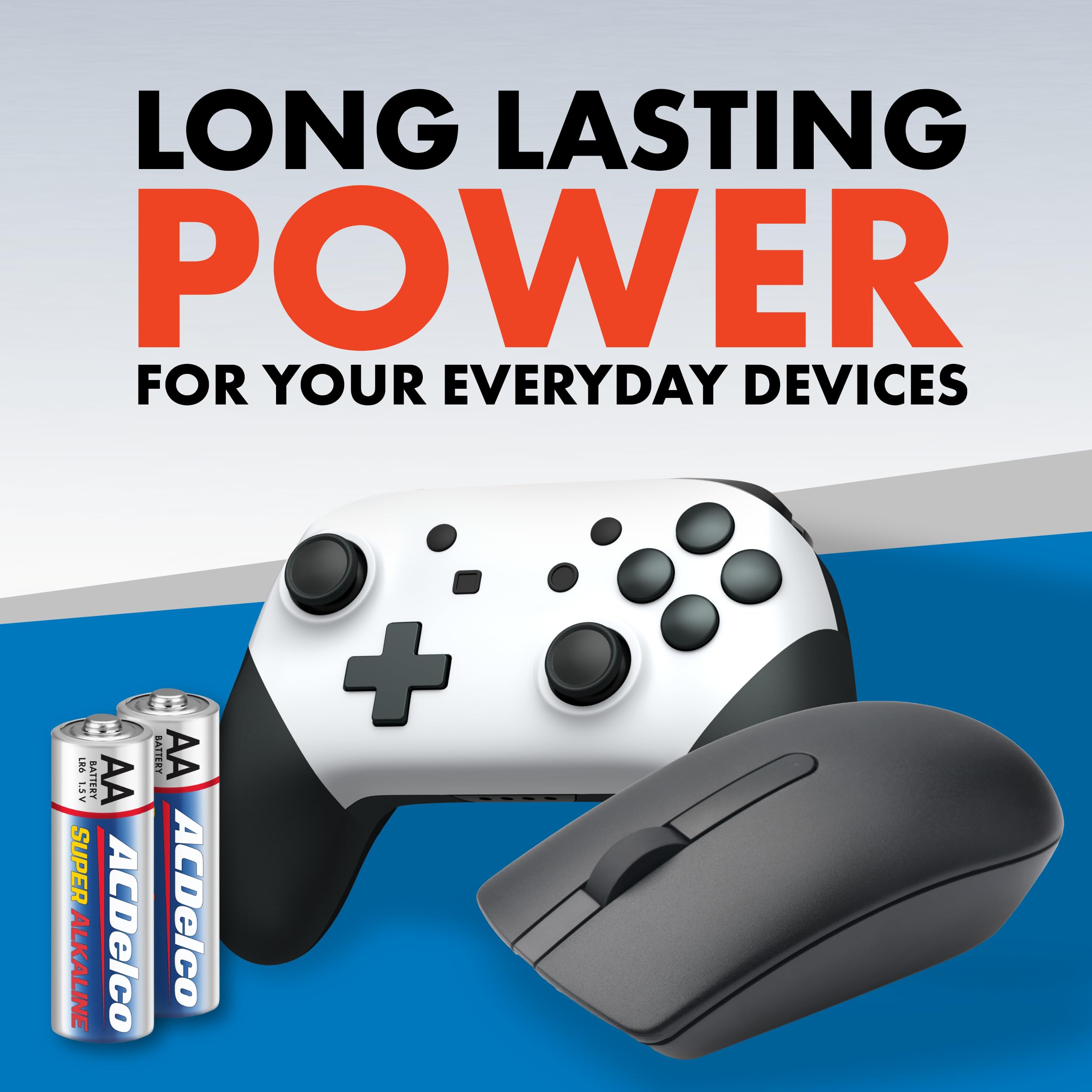 Powermax ACDelco 200-Count AA Batteries, Super Alkaline Battery, 10-Year Shelf Life, Recloseable Packaging