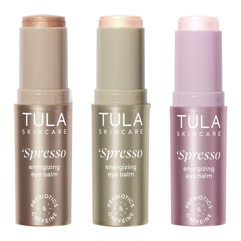TULA Skin Care 'Spresso Energizing Kit - Pink, Gold, and Americano Energizing & Hydrating Caffeine Under Eye Treatment, 3-Piece Kit