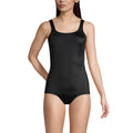 Lands' End Womens Chlorine Resistant Tugless Tank Soft Cup One Piece Swimsuit Black Regular 2