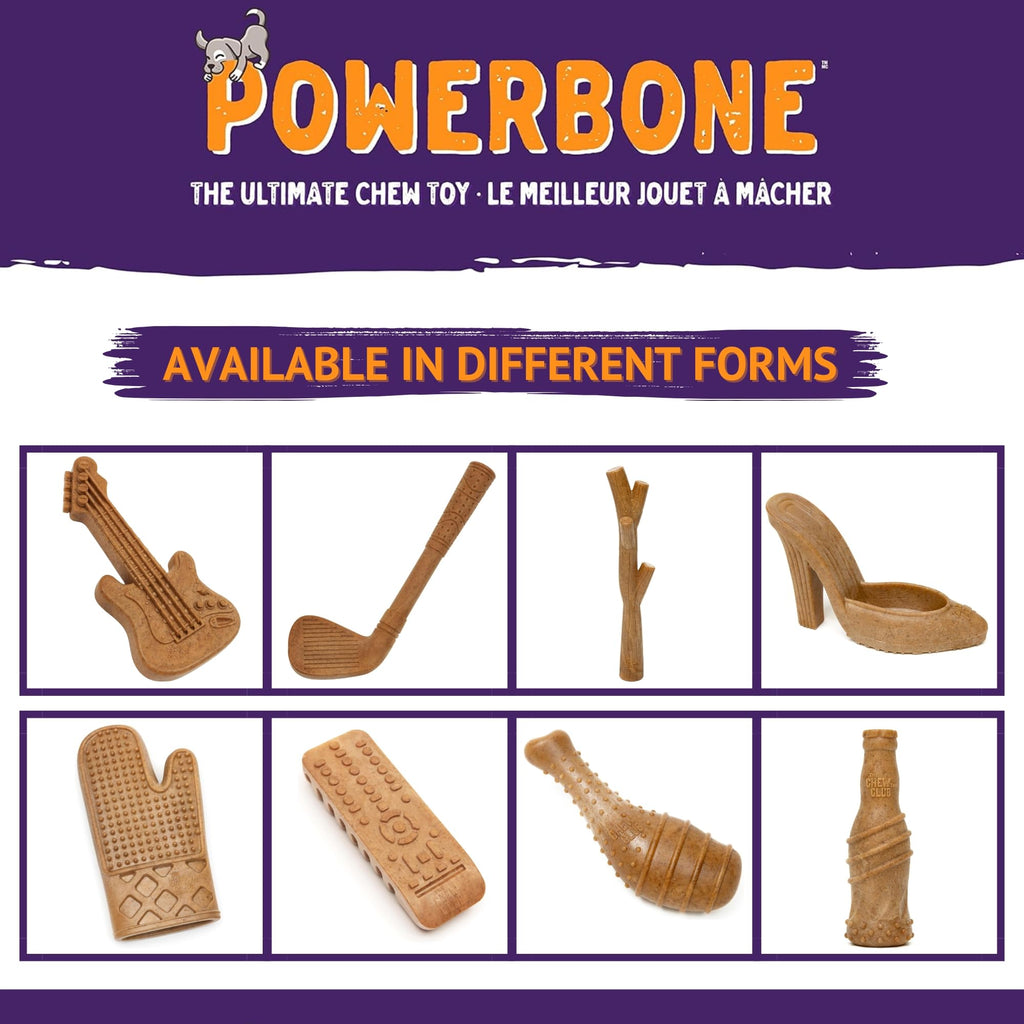 Powerbone Pet Chew Toy for Dogs - Durable, Non Toxic & Pet Safe - Best for Aggressive Chewers, Long Lasting Dental Health, Dog Teeth Cleaning, Dog Life Stages - Hockey Stick 12"