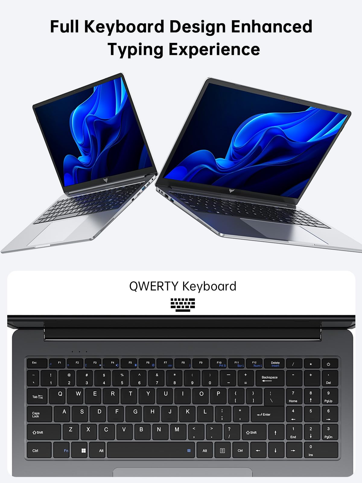 KAIGERR Laptop, 16GB DDR4 512GB SSD Laptop Computer, 15.6inch Windοws 11 Laptop with Ιntel 12th Quad-Core Processor(Up to 3.4GHz), 1920P FHD Display, WiFi 6, USB3.2, Type_C, Long Battery Life