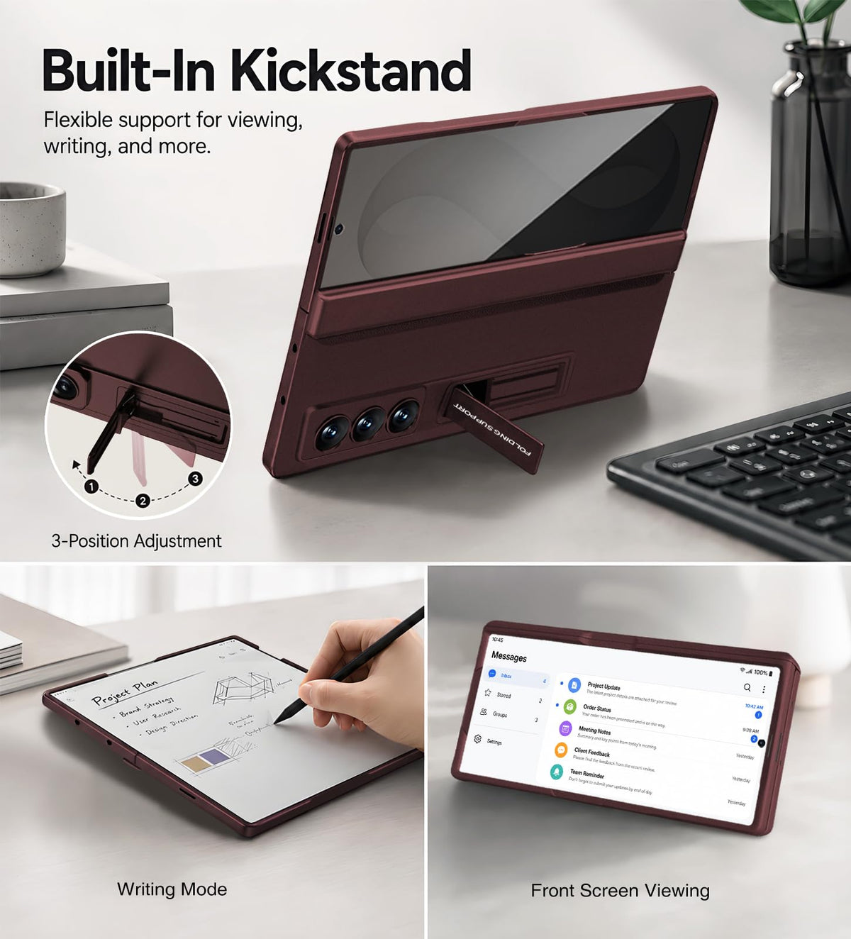STORMTAL for Galaxy Z Fold 8 Ultra Case with Kickstand, Hinge Protection