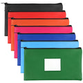 VOCHIC 7 Pieces Money Bags with Zipper,DIY Labels,Money Pouch 11x6.1 inch