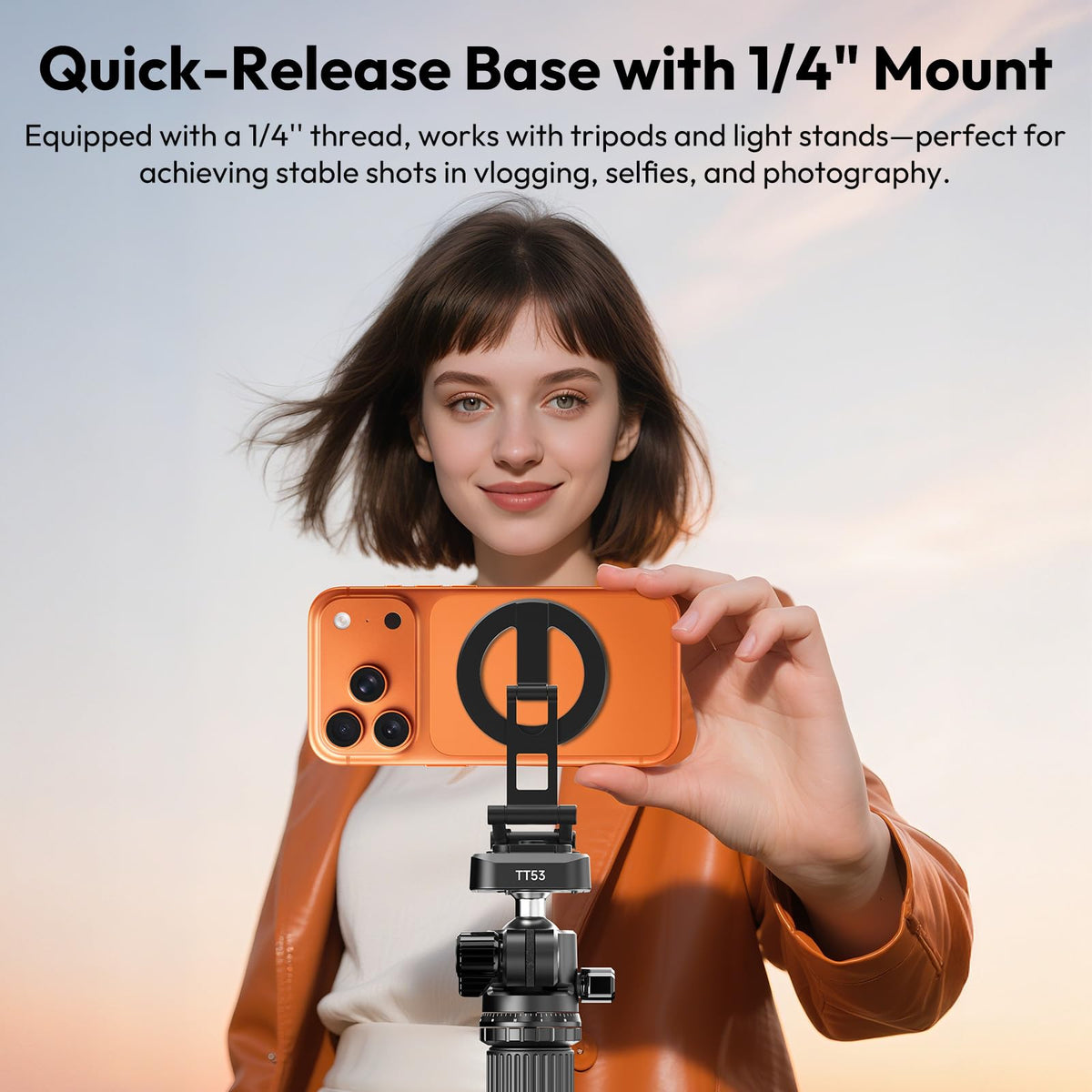 ULANZI SK29 Magnetic Phone Tripod, Foldable Mini Tripod Mount for MagSafe