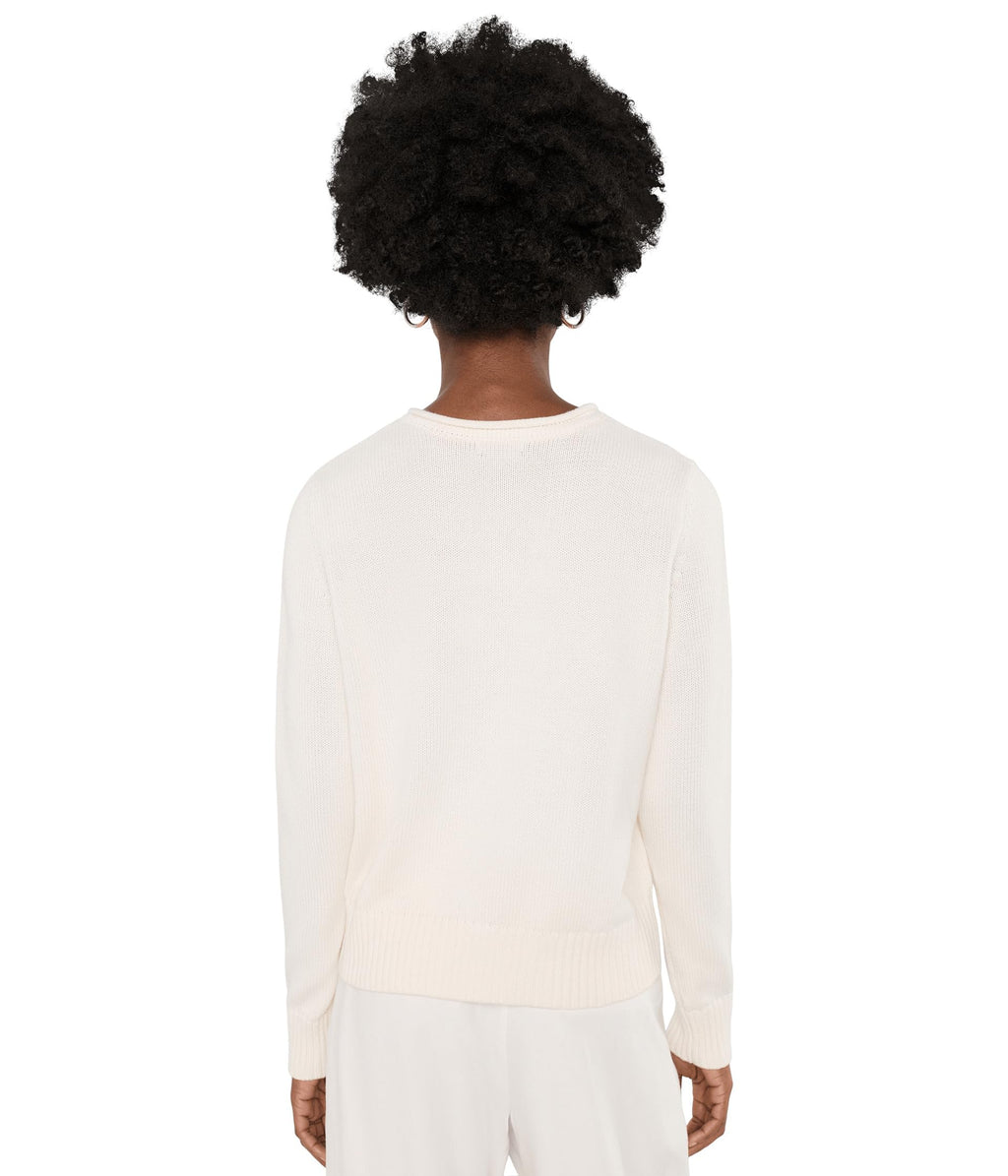 vineyard vines Katie Cotton Americana Rollneck Sweater, White Cap, M