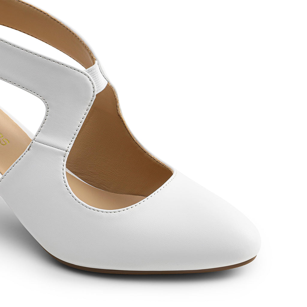 DREAM PAIRS Women's Pumps Closed Pointed Toe Kitten Heels Elegant Party Wedding Dress Shoes for Women,Size 9,White,DWUMPU2501