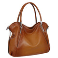 HESHE Genuine Leather Purses for Women Shoulder Handbags Hobo Tote Bags(SL)