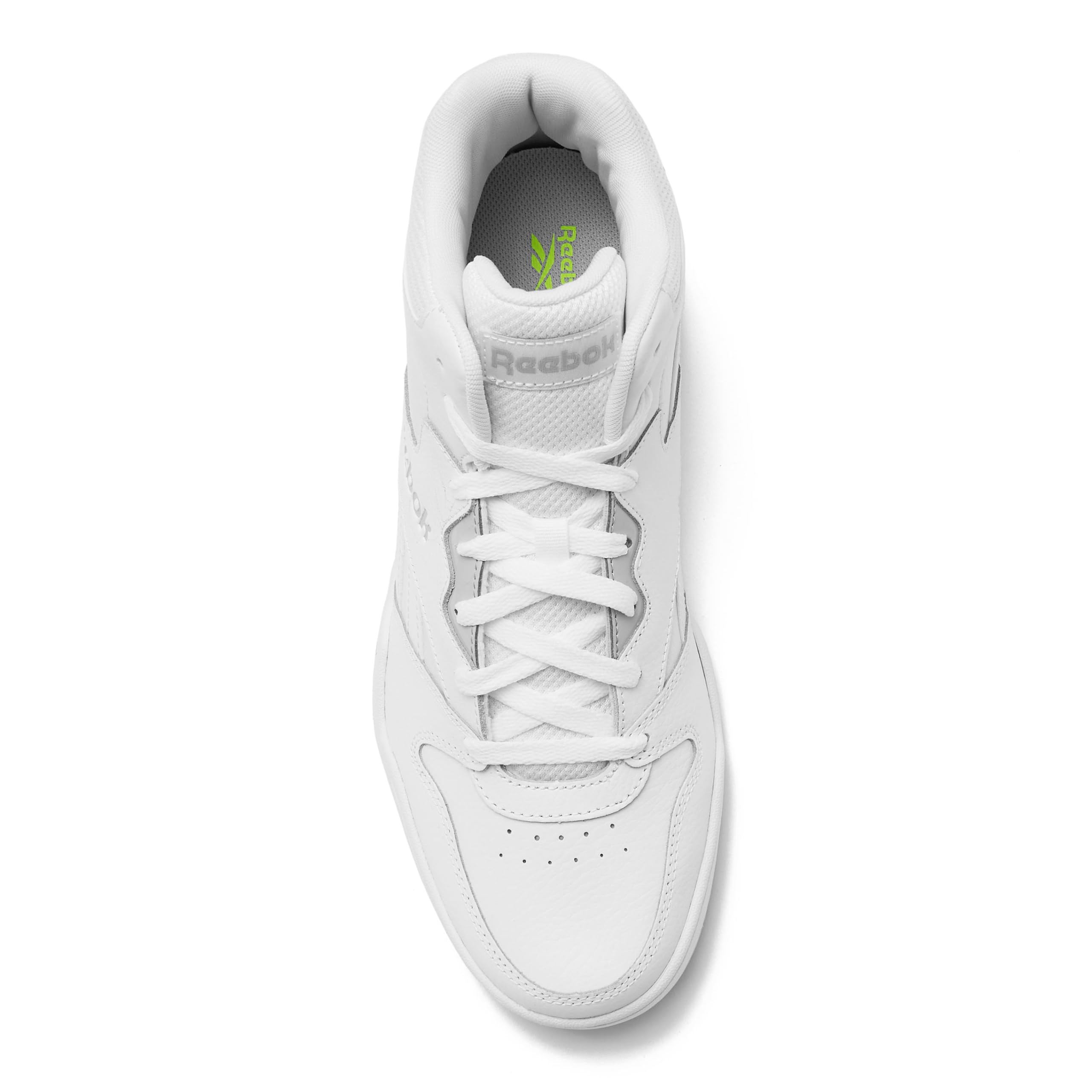Reebok Royal BB4500 Hi2 High Top Sneakers for Men, Black or White Mens Basketball Shoes, Medium or Wide Width Size 7 to 14 Athletic Mens Shoes, White/Light Solid Grey, 10 Medium