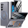 for Z Fold 8 Ultra Case, Built-in Privacy Screen & Hinge Protection, Gray