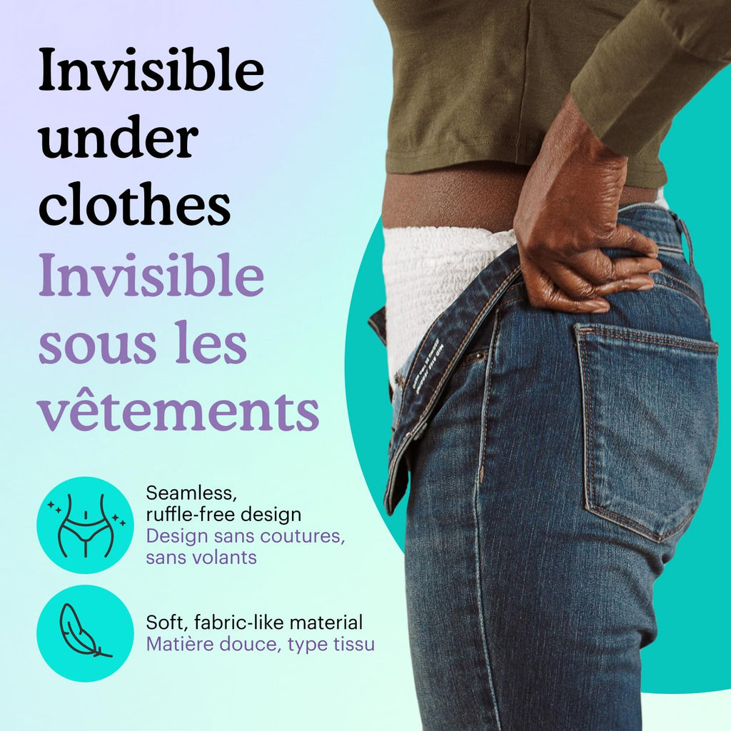 Because Overnight Absorbency Pull Ups - Adult Disposable Incontinence Underwear, Extra Absorbent Nighttime Briefs for Men and Women, White, Small/Medium, 20 Count