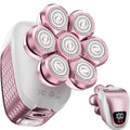 Wyklaus Electric Razors for Women Legs: 5-in-1 Rechargeable Body Shaver - Waterproof Wet Dry Hair Remover - Trimmer for Lady Face Underarms Public
