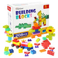 FlatGoat Building Blocks 208 Piece Set Compatible with All Major Brands, Classic Big Bricks for Kids Toddlers, STEM Large Building Toys with Gift Box for Boys Girls Ages 3 4 5 6 7 8+