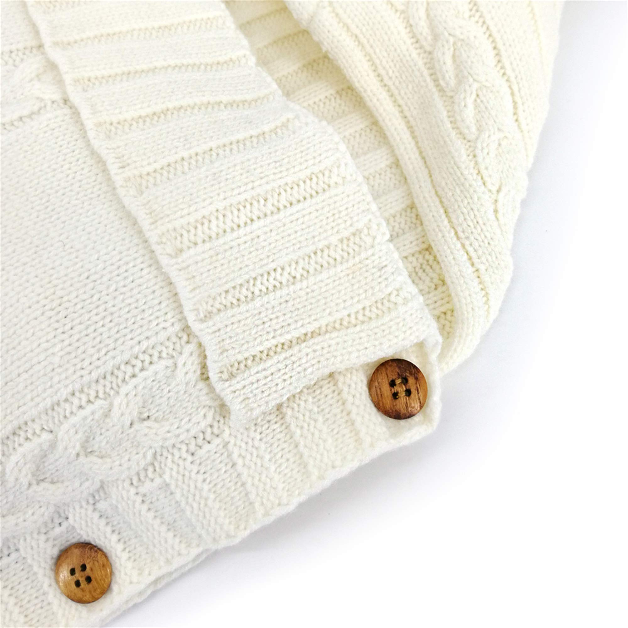 XMWEALTHY Newborn Baby Wrap Swaddle Blanket Knit Sleeping Bag Sleep Sack Stroller Wrap for Baby(Beige) (0-6 Month)