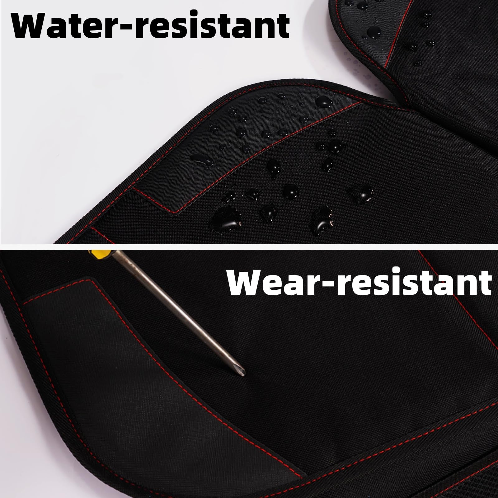Gowhalle Car Seat Protector With Non-Slip Rubber Padded Backing, Waterproof Thickest Padding for Child Seats, No Imprint Under Baby Seat (Red-1pcs)