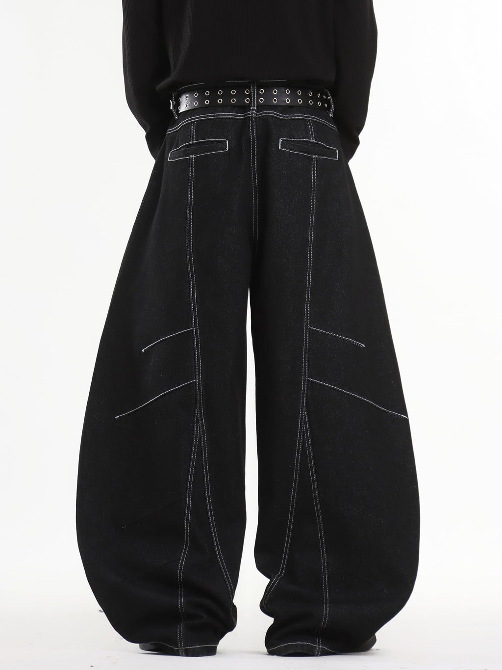 DFGIGT Baggy Barrel Jeans for Men Wide Leg Loose Fit Jeans Y2K Hip Hop Streetwear Denim Pants Oversized Relaxed Trousers 2000s Extreme Motion Skateboard Skate,E10 Black,Large