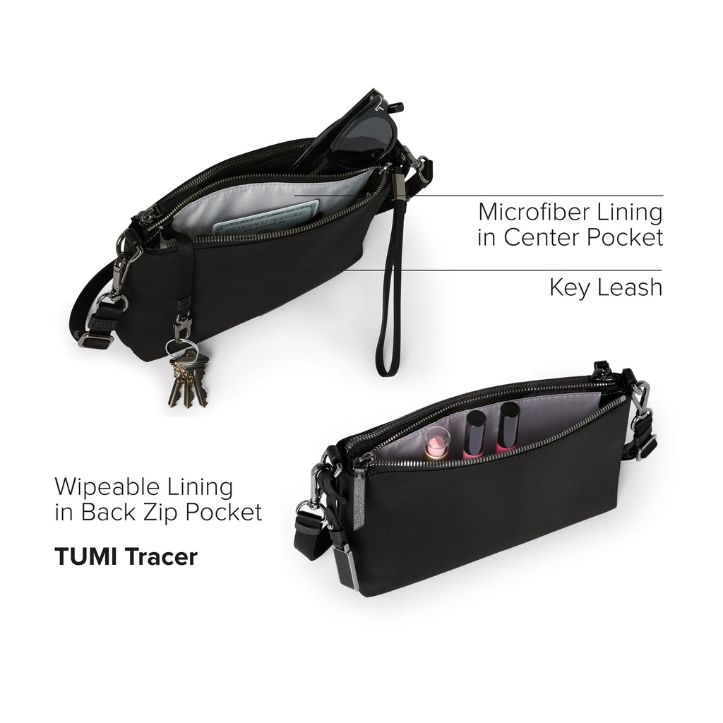Tumi Womens Adela Crossbody Black/Gunmetal One Size