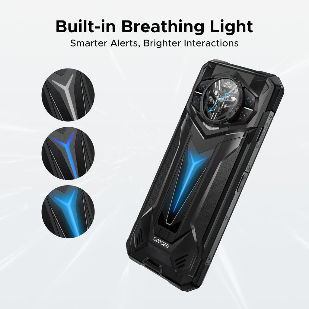 DOOGEE S200 Ultra Rugged Phone Unlocked, 5G Android 15 with 1.32" Secondary Display, 48GB+1TB Storage, 11000mAh, 66W Fast Charge, AI Quad Camera 100MP+32MP, 6.72" Rugged Smartphone Dual SIM/NFC/OTG