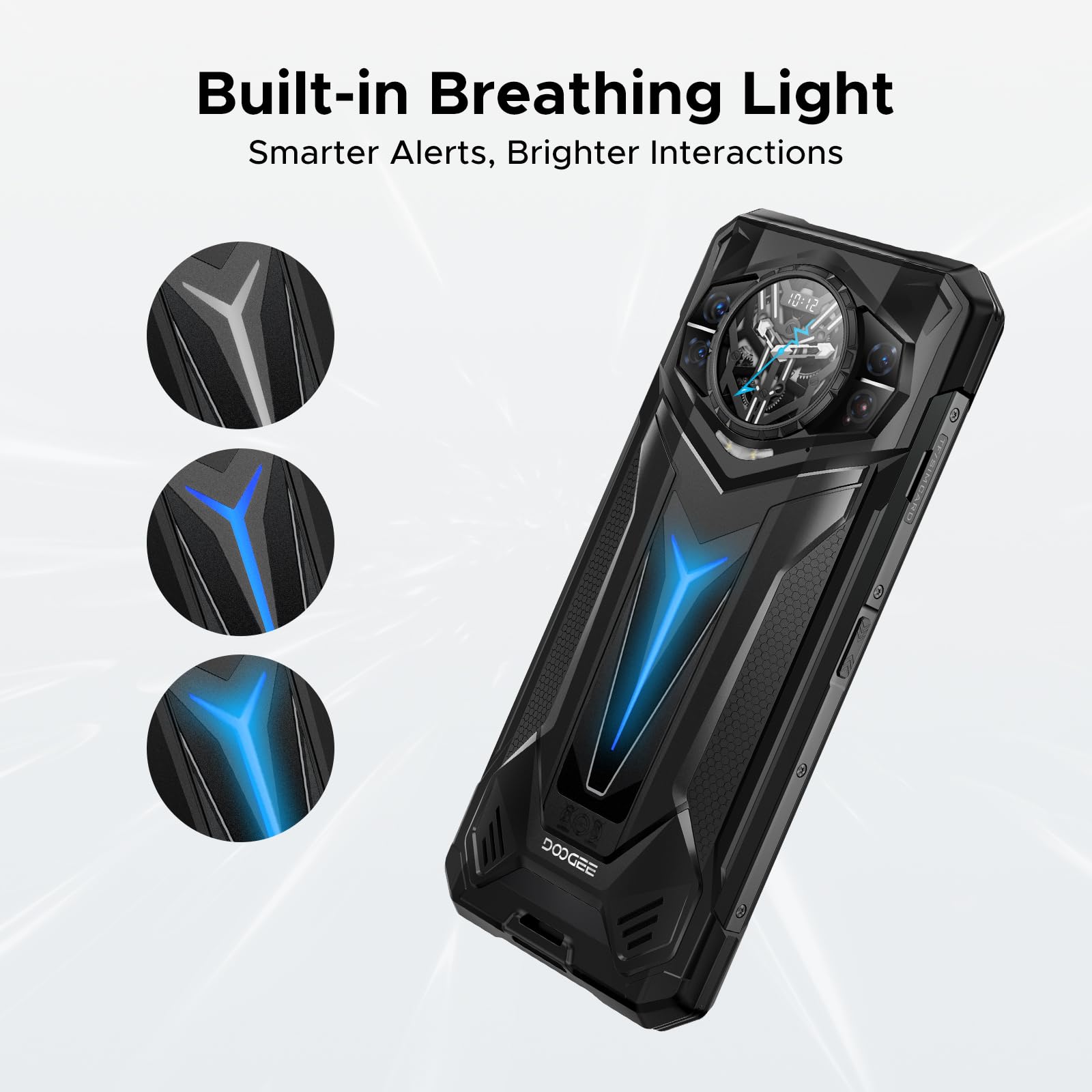 DOOGEE S200 Ultra Rugged Phone Unlocked, 5G Android 15 with 1.32" Secondary Display, 48GB+1TB Storage, 11000mAh, 66W Fast Charge, AI Quad Camera 100MP+32MP, 6.72" Rugged Smartphone Dual SIM/NFC/OTG