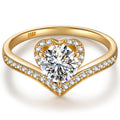 Kate Lynn Gold Rings for Women, 1CT D Color VS Clarity Lab Grown Diamond Rings, Engagement Promise Wedding Anniversary Ring