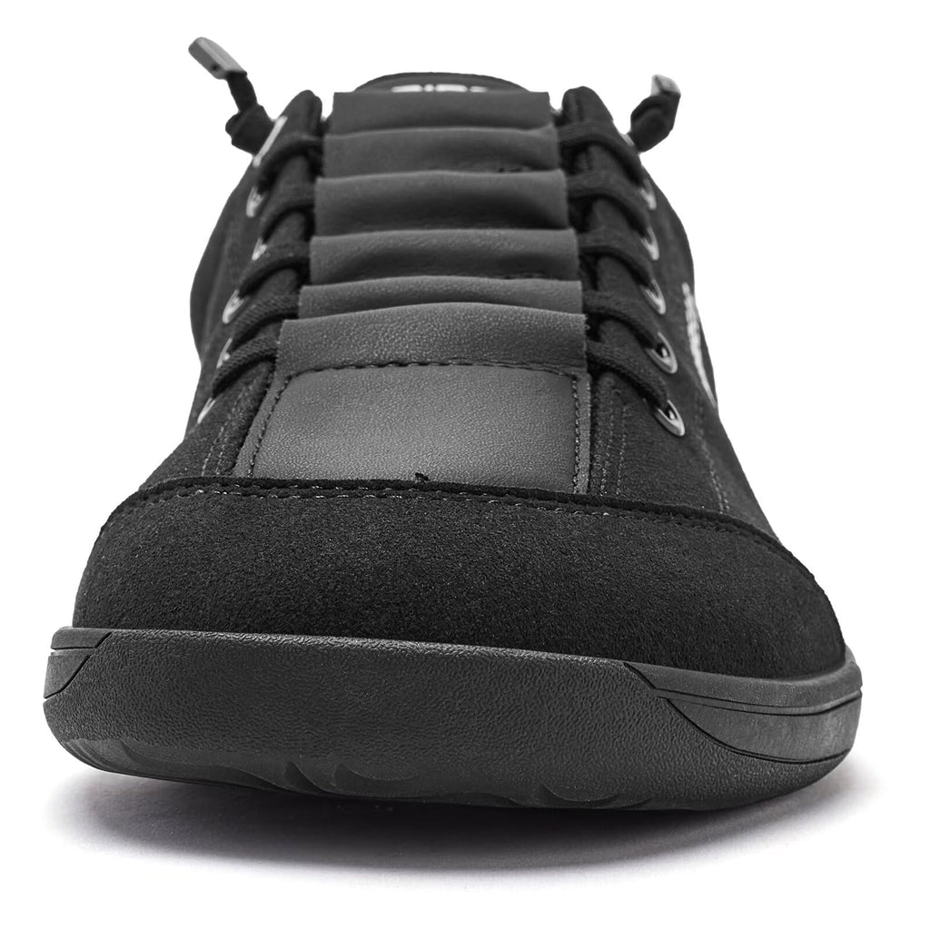 HOBIBEAR Barefoot Minimalist Shoes Womens Mens | Zero Drop | Wide Width Canvas Slip-on Shoes(All Black, Women 9/Men 8)