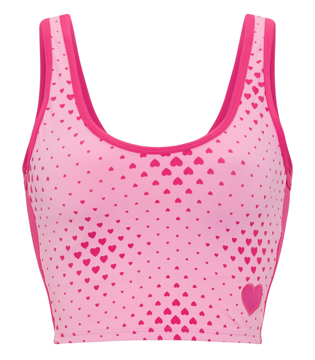 Victoria's Secret Pink | Elle Relay Bra Tank, Pink Hearts, M
