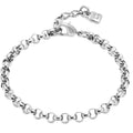 Uno de 50 Chain Link Bracelet, Rolo Style, 7" Adustable to 8" (Sterling Silver-plated)