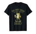 Frog Coffee The Only Squat I'm Doing Today is Diddly Humor T-Shirt