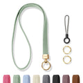 WEESMILE Stretchy Cute Lanyards for ID Badges, Thin Teacher Lanyard for Key, Long Neck Keychain ID Badge Lanyards for Women/Men (Sage Green)