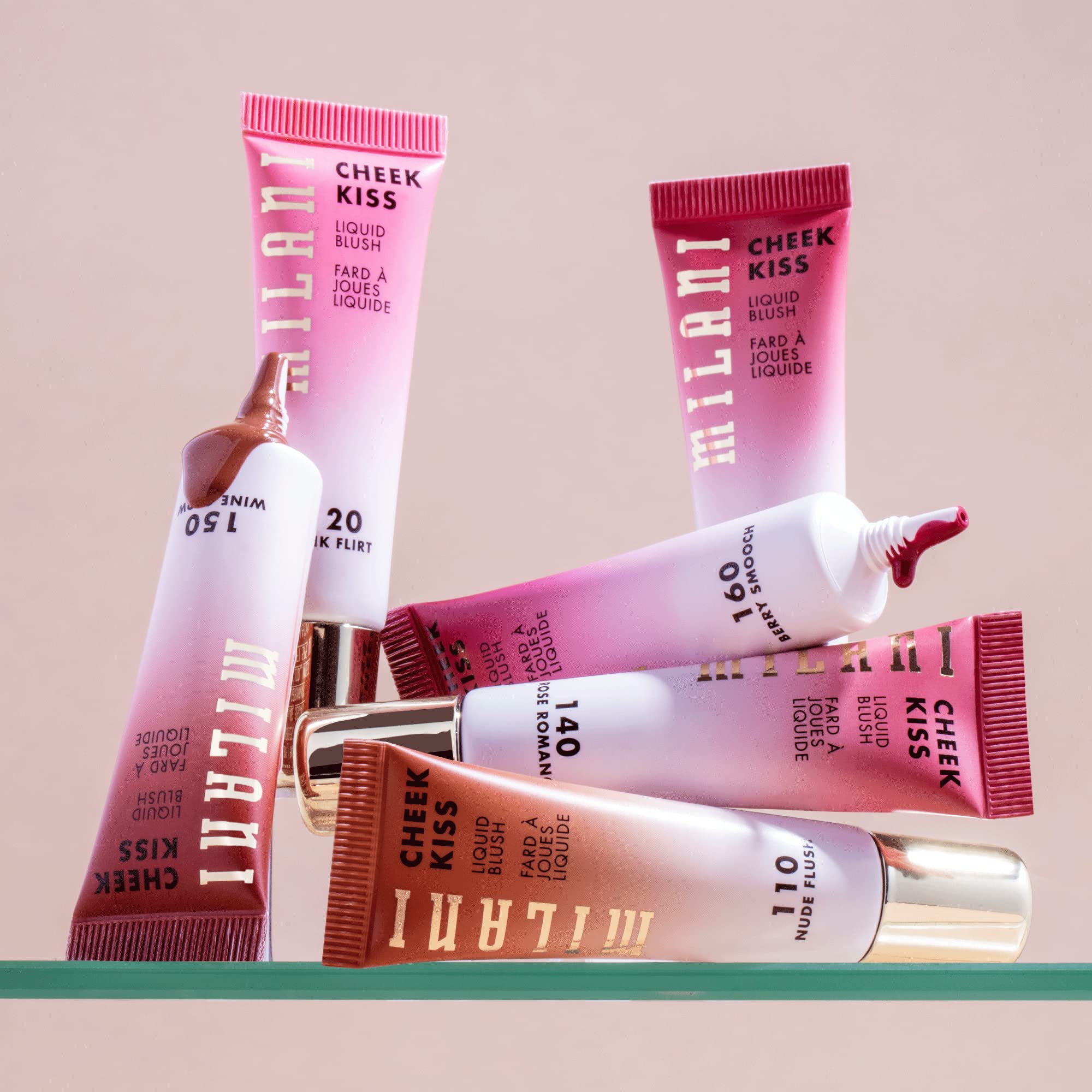 Milani Cheek Kiss Liquid Blush Makeup, Lightweight, Blendable & Buildable for Radiant Flushed Cheeks, Skin-Loving Formula - Pink Flirt