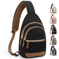 Capolo Sling Bag for Women Men Waterproof Crossbody Bags for Women Trendy Casual Fanny Pack with Convertible Shoulder Strap Chest Bag for Travel Hiking(Black, Medium)
