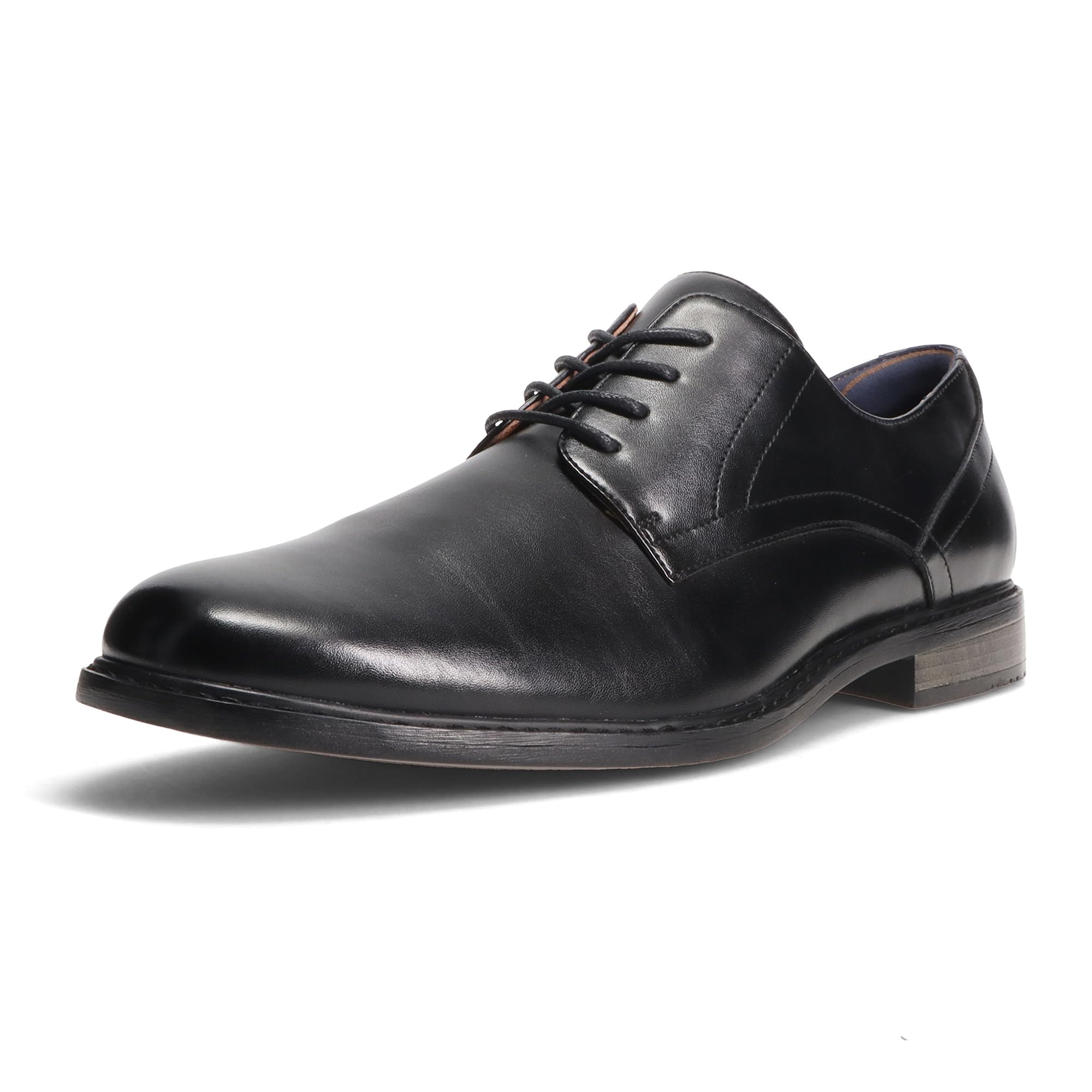 Gunnar and Troy Thorsson Oxford Men's Dress Shoes | PU Leather Classic Wingtip Oxford for Men | Cushioned Dual Density Footbed Tuxedo Shoes | Ironhide Black | 10.5