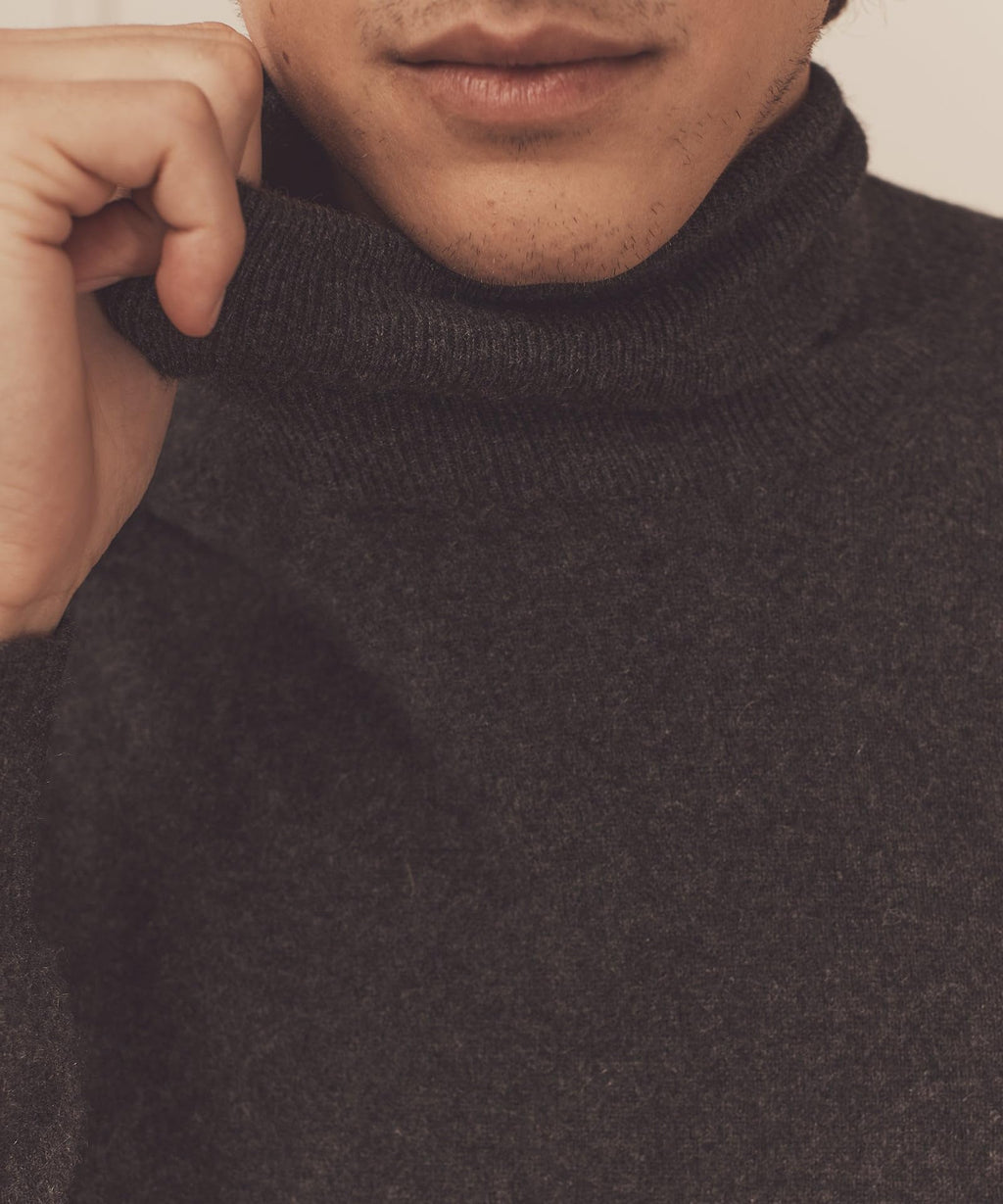 NAADAM, Cashmere Turtleneck, Smoke, M