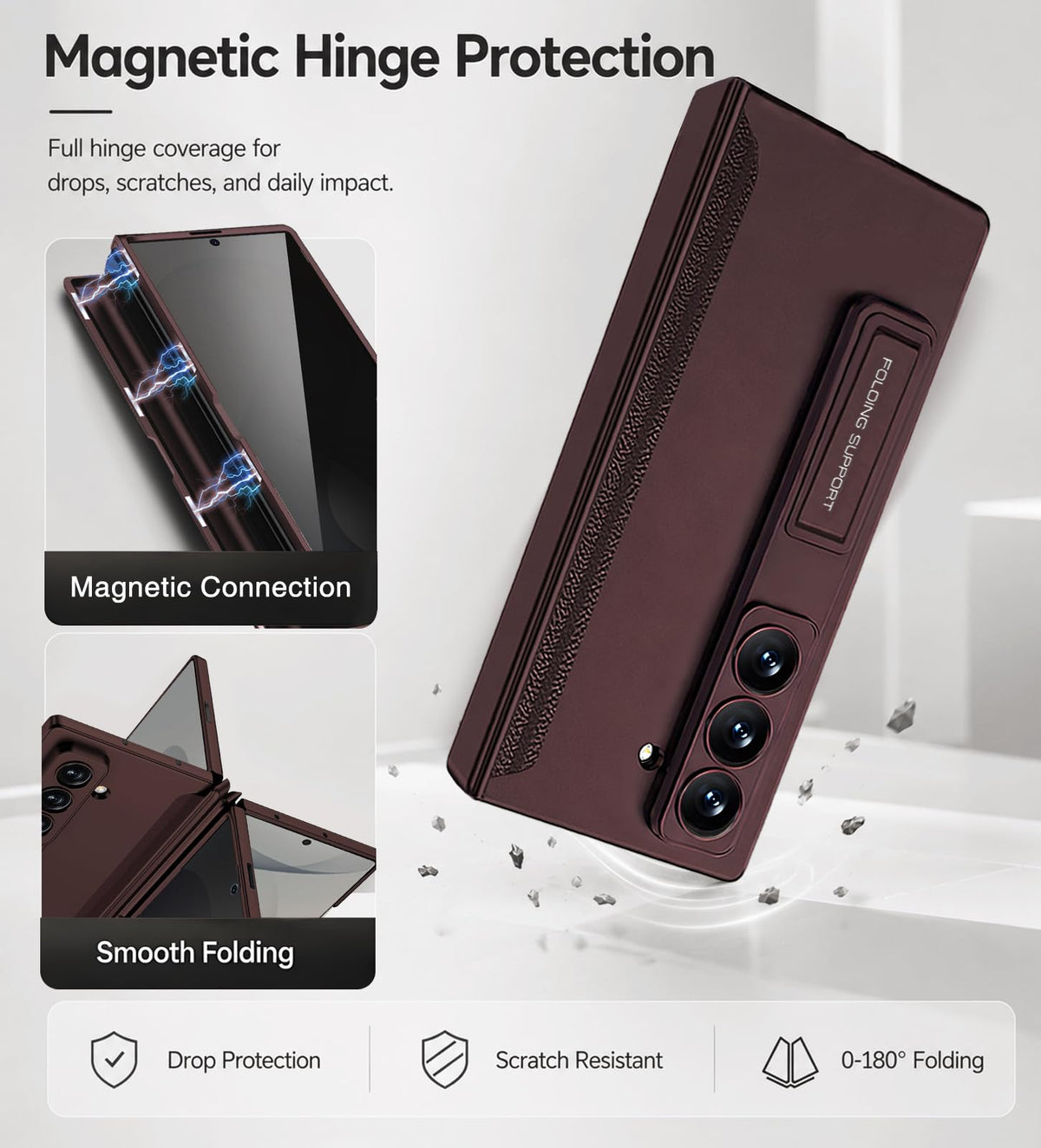 STORMTAL for Galaxy Z Fold 8 Ultra Case with Kickstand, Hinge Protection