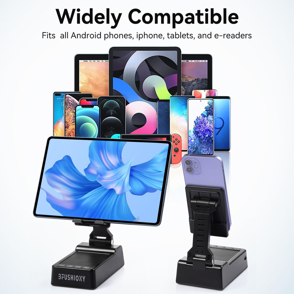 Father's Day Gifts for Dad, Birthday Gifts for Men Women, Cell Phone Stand with Bluetooth Speaker with 5000mAh Charger, HD Surround Sound for Desk