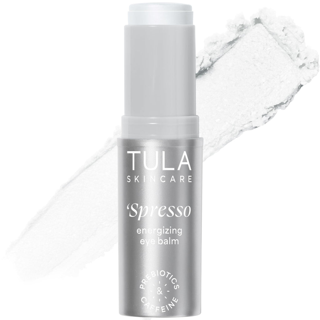 TULA Skin Care Spresso Energizing Eye Balm, Iced - Energizing & Hydrating Caffeine Under Eye Treatment for Dark Circles, Portable and Perfect to Use On-the-go, 0.35 oz.