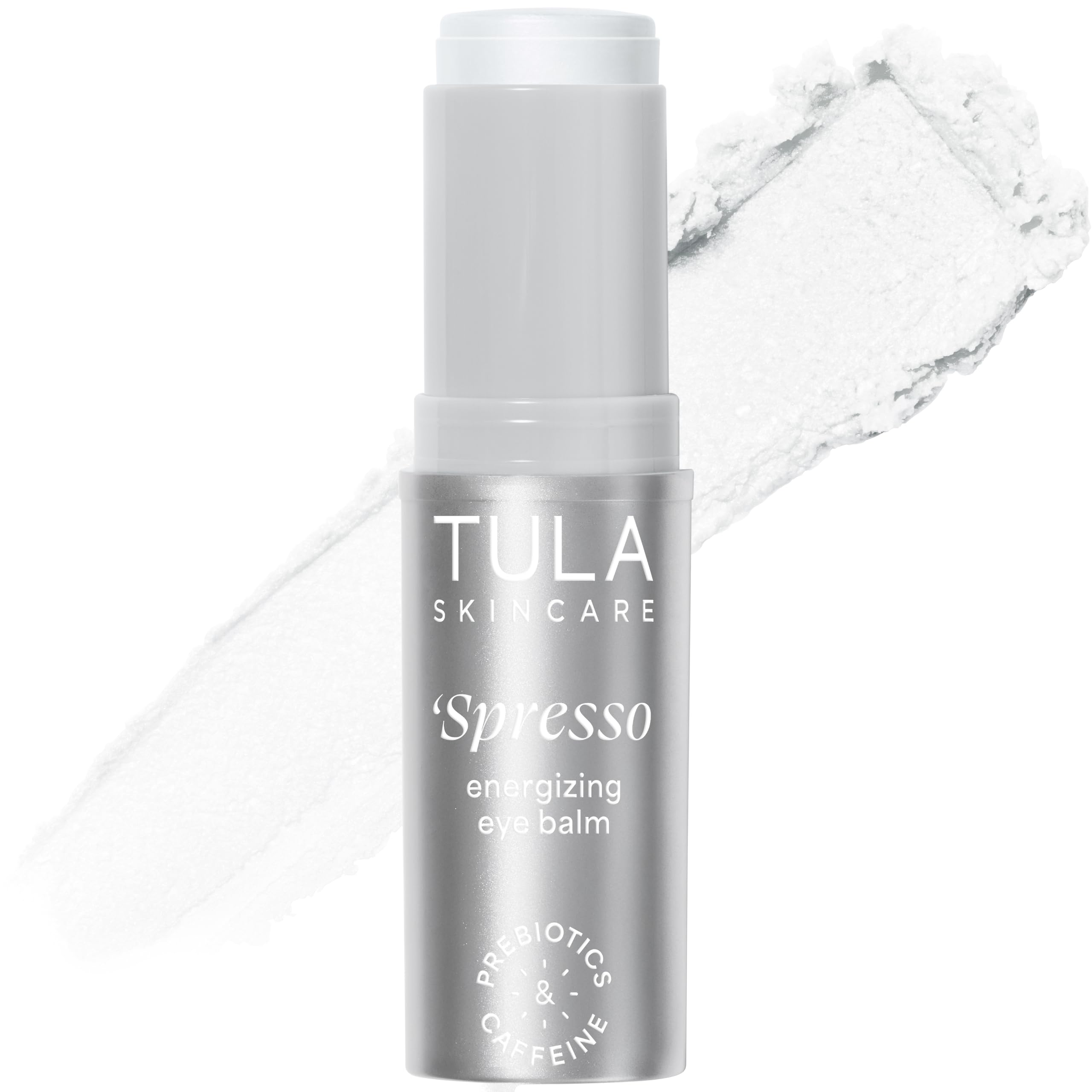TULA Skin Care Spresso Energizing Eye Balm, Iced - Energizing & Hydrating Caffeine Under Eye Treatment for Dark Circles, Portable and Perfect to Use On-the-go, 0.35 oz.