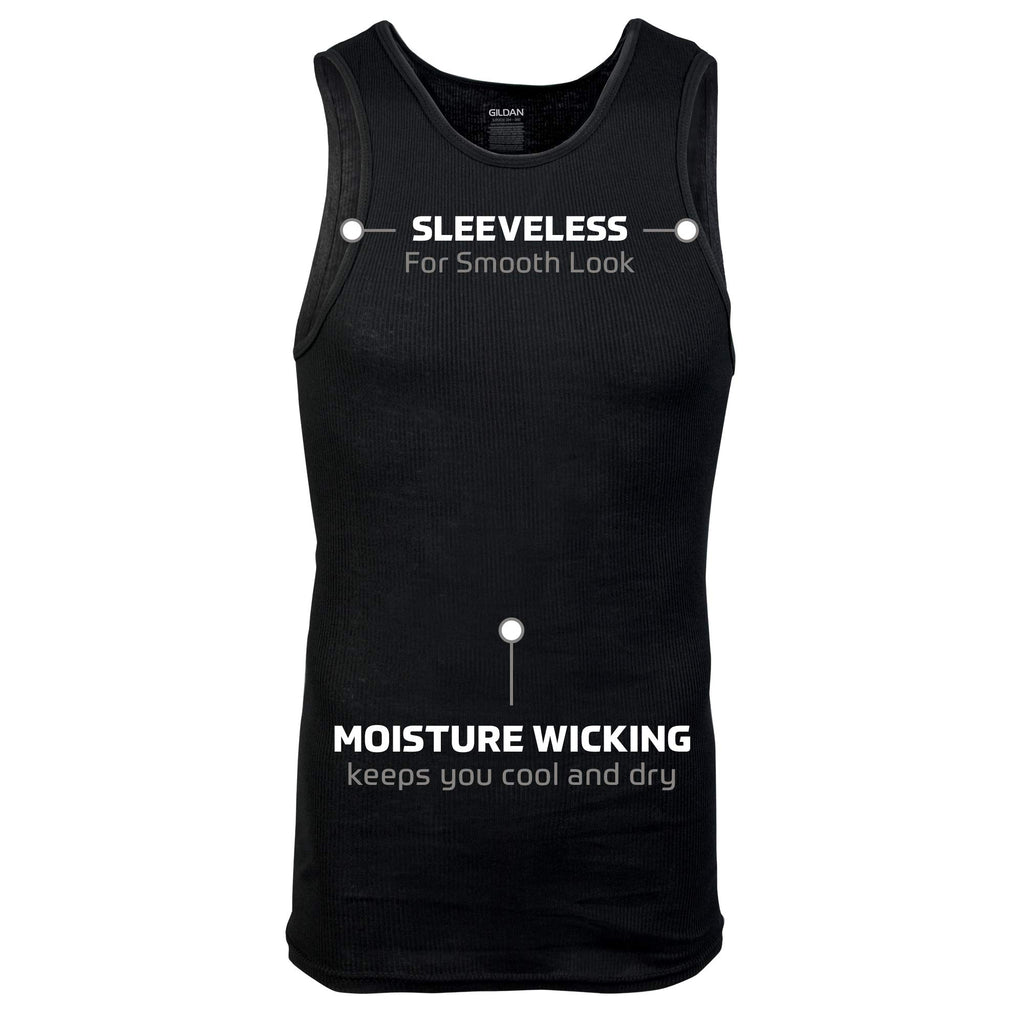 Gildan Men's A-Shirt Tanks, Multipack, Style G1104, Black (6-Pack), Large
