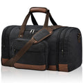 Litvyak Duffle Bag for Travel, 50L Canvas Travel Duffel Bags Overnight Weekend Gym Carry On Luggage Bag for Men & Women(Black)