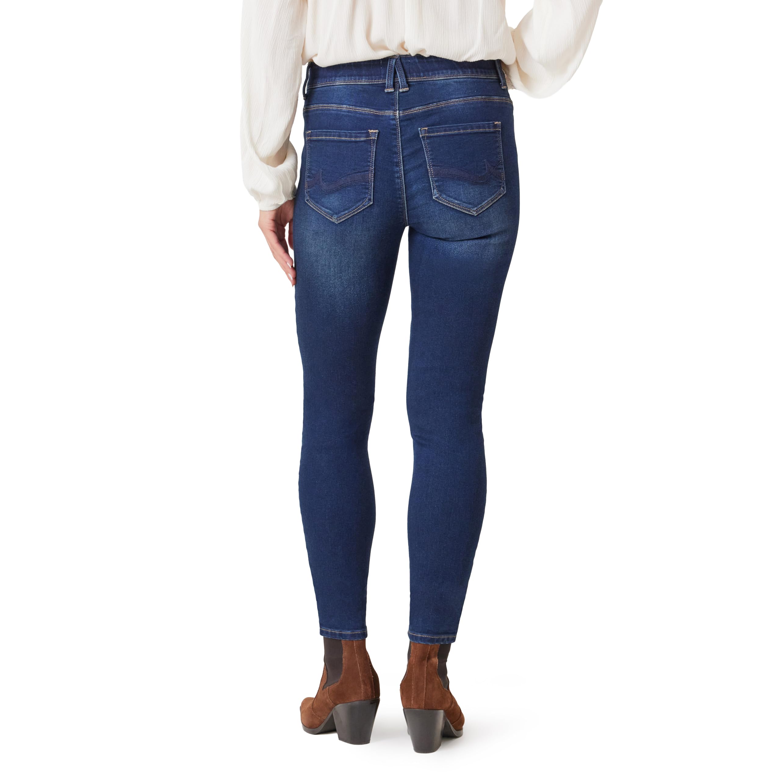 Angels Forever Young Womens 360 Sculpt Skinny Mid-Rise (Standard and Plus) Jeans, Sofia, 18 Plus