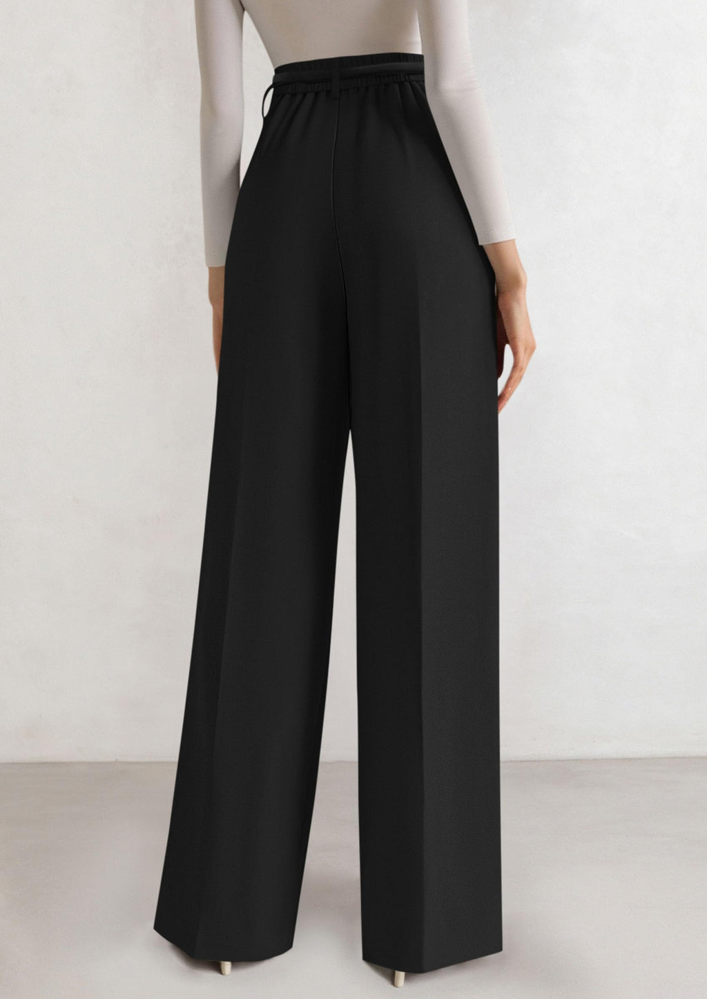 PRETTYGARDEN Womens Wide Leg Dress Pants 2026 Business Casual Flowy Work Palazzo Pants High Waisted Slacks Trousers (Black,Small)