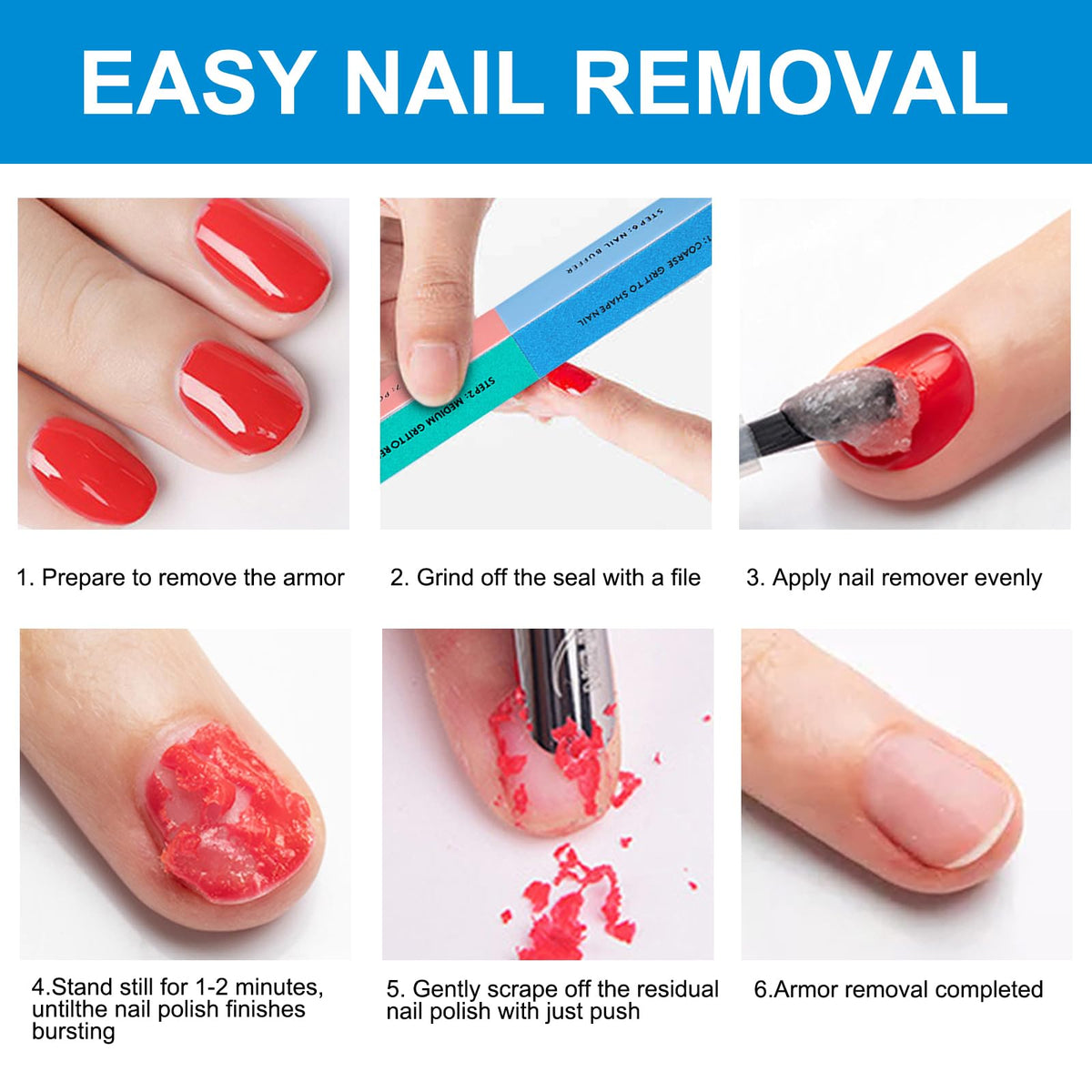 2 * 15ml Gel Nail Polish Remover, Professional Nail Varnish Remover