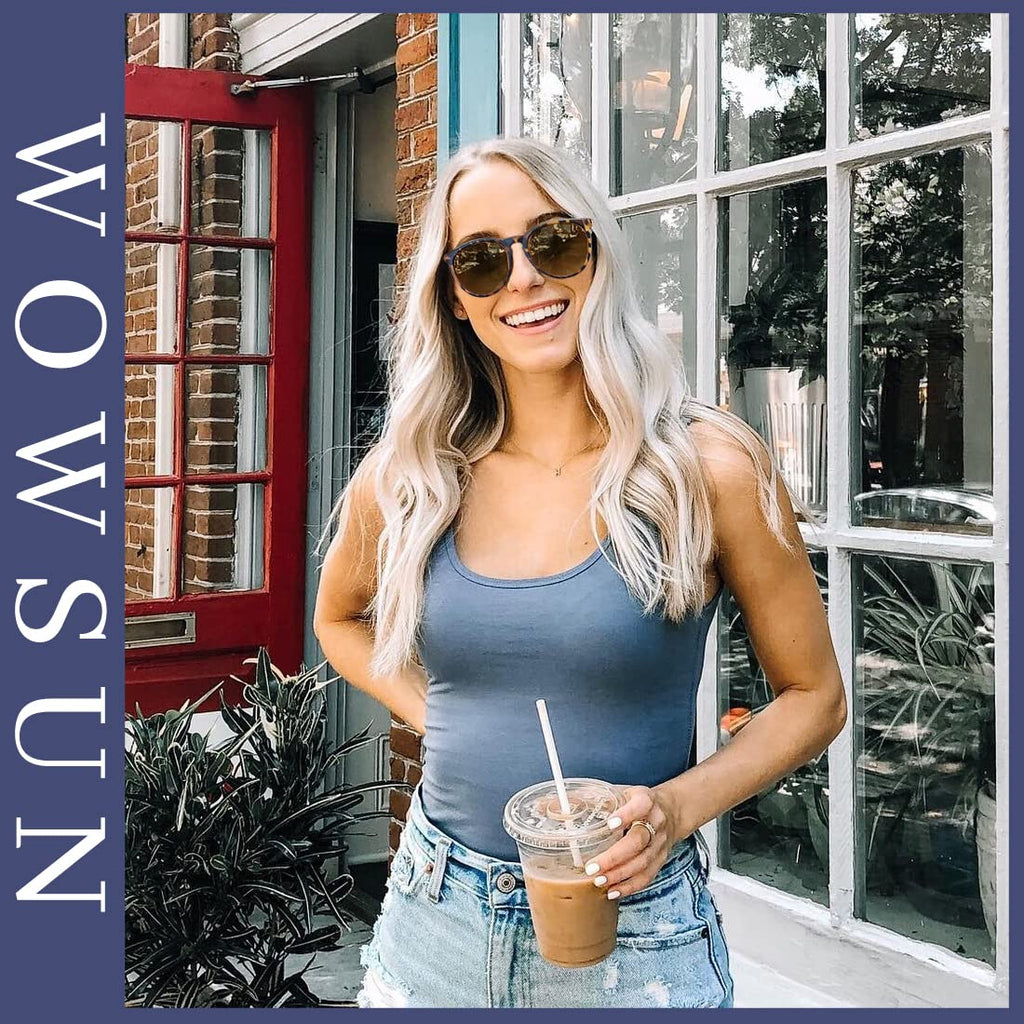 WOWSUN Polarized Sunglasses womens trendy 2026 glasses- Vintage Retro Round (3Pack)