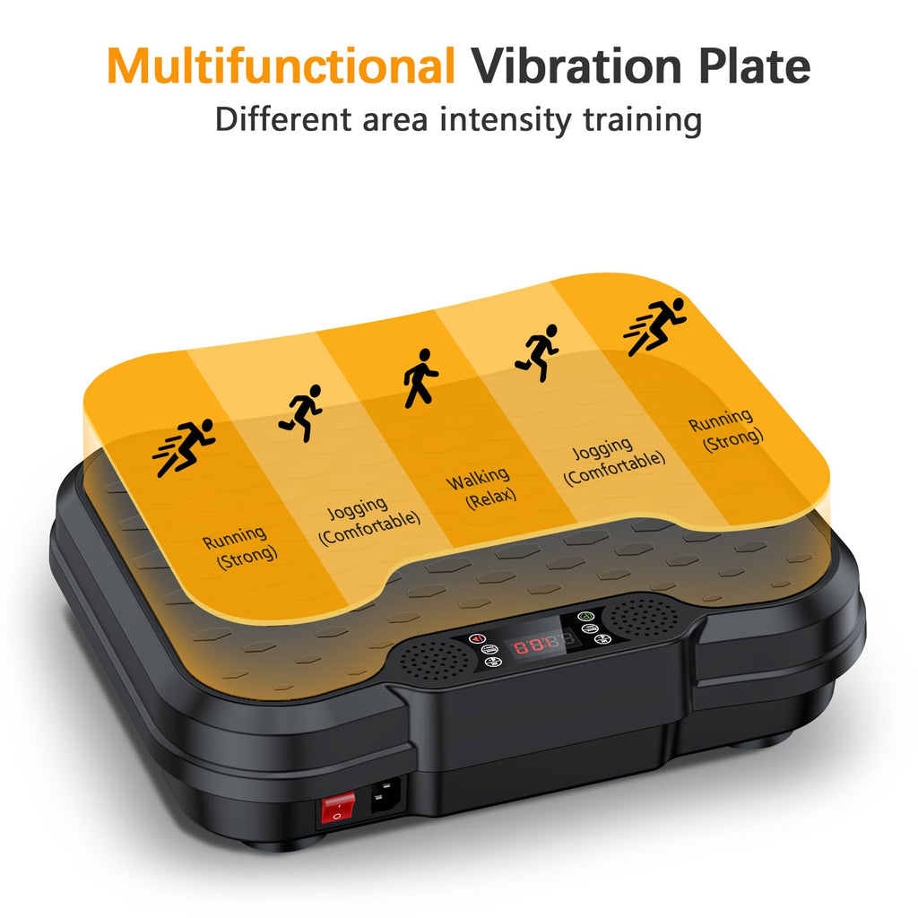 Vibration Plate Exercise Machine, 250 Speeds Home Fitness Vibrating Plate for Lymphatic Drainage, Vibration Plate 400 Lbs Capacity, Vibrating Plates for Weight Loss, Workout Equipment for Women Men
