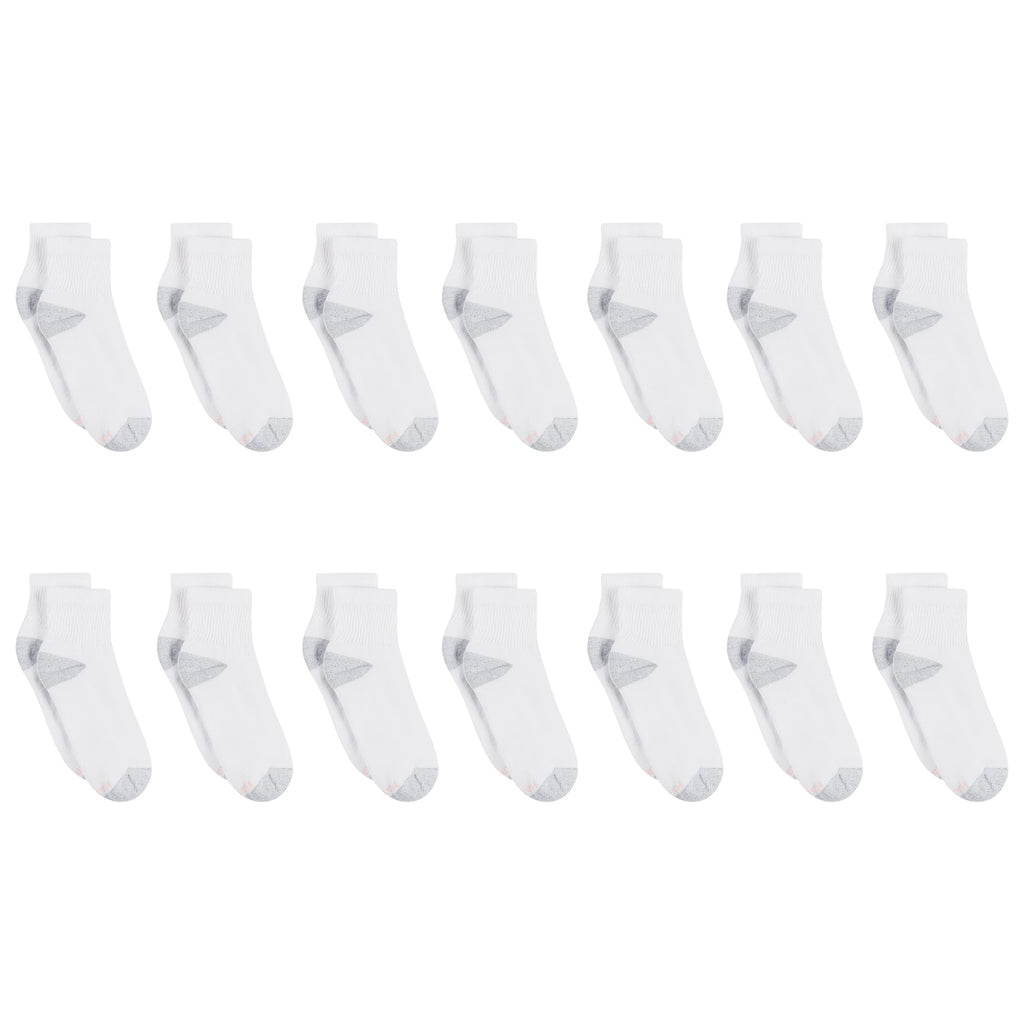 Hanes Womens Value Pack, Ankle Soft Moisture-wicking Socks, Available In 10 And 14-packs, White - 14 Pack, 5-9 US
